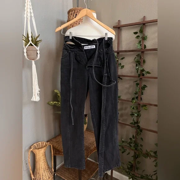 ▪️ Ottolinger SSENSE Exclusive Black Wrap Jeans - Picture 3 of 12